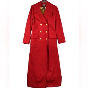 Red Polo Jean CO. by Ralph Lauren 75 %wool 25 % polyamid Long Coat Size Small